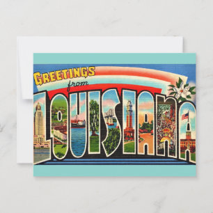 Oude Louisiana Groet Ansichtkaart Briefkaart