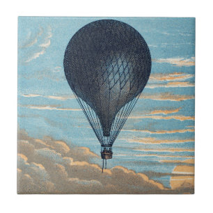 Oude Luchtballon Hemel Kinderkamer Kunst Tegeltje