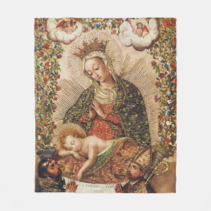 Oude Maagd van de Cuzco-school die het Christuskin Fleece Deken