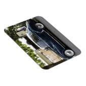 Oude, maar goed bewaarde Audi-auto. Magneet (Rechterzijde)