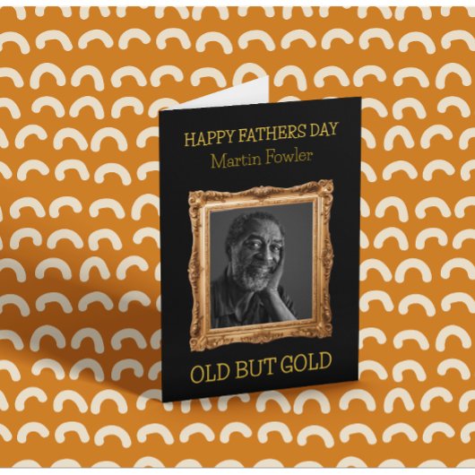 Oude maar gouden foto vaders dag Kaart