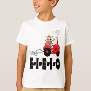 oude macdonald eieio cartoon t-shirt