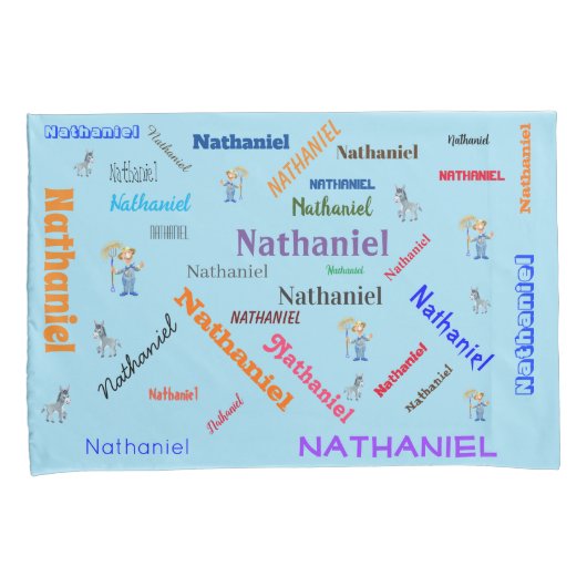 Oude MacDonald's Boerderij Word Cloud Name Collage Kussensloop (Voorkant-Rechts)