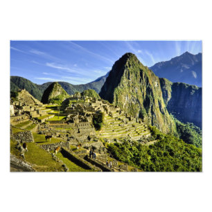 Oude Machu Picchu, laatste toevluchtsoord van de Foto Afdruk