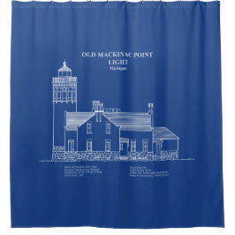 Oude Mackinac Point Light - Michigan - AD Douchegordijn