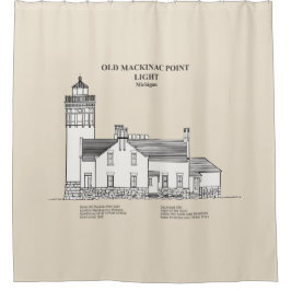 Oude Mackinac Point Light - Michigan - SBD Douchegordijn