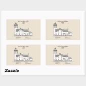 Oude Mackinac Point Light - Michigan - SBD Rechthoekige Sticker (Vel)