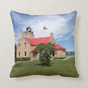 Oude Mackinac Point Lighthouse-brug Kussen