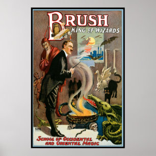 Oude Magie Poster, Borstel, Koning der Tovenaars Poster