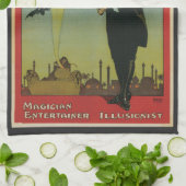 Oude Magie Poster, Brush de Grote Magiër Theedoek (Gevouwen)