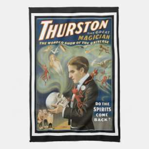 Oude Magie Poster, Thurston, De Grote Magiër Theedoek