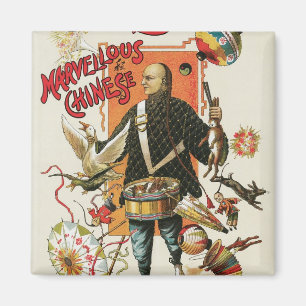 Oude Magieposter, Goochelaar Chung Ling Soo Magneet