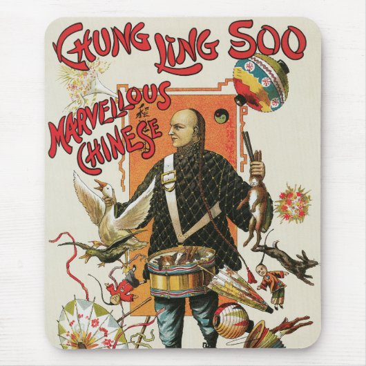 Oude Magieposter, Goochelaar Chung Ling Soo Muismat (Voorkant)