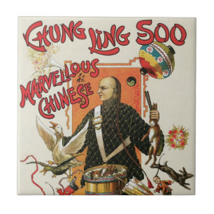 Oude Magieposter, Goochelaar Chung Ling Soo Tegeltje