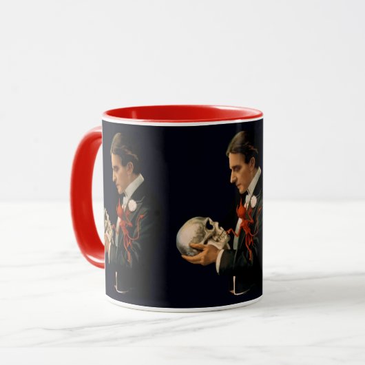 Oude Magiër, Thurston met een Menselijke Schedel Mok (Voorkant links)