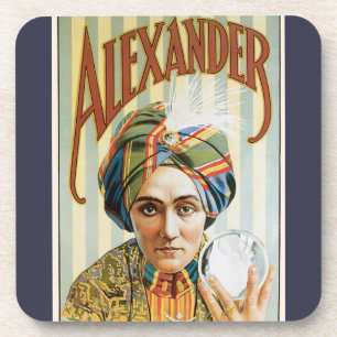 Oude Magische Poster, Alexander, de Man Die Alles Bier Onderzetter
