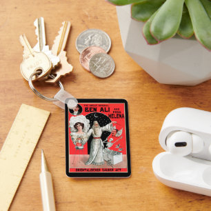 Oude Magische Poster, de Grote Originele Ben Ali Sleutelhanger