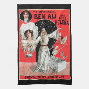 Oude Magische Poster, de Grote Originele Ben Ali Theedoek