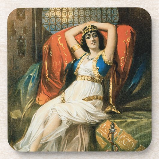 Oude magische poster, goochelaar Frederick Bancrof Bier Onderzetter (Voorkant)