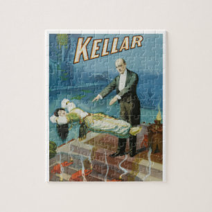 Oude magische poster, goochelaar Harry Kellar Legpuzzel