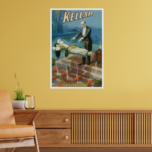 Oude magische poster, goochelaar Harry Kellar Poster