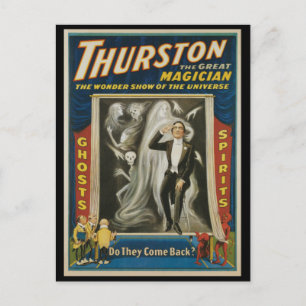 Oude Magische Poster, Thurston, De Grote Magiër Briefkaart