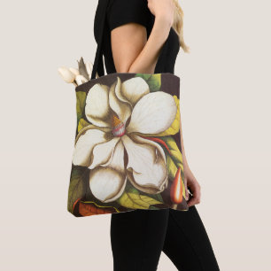 Oude magnolia bloemen plant met zaden tote bag