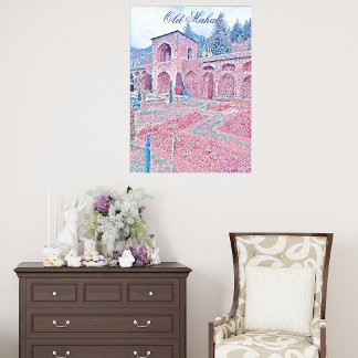 Oude Mahal Historische Ruïnes Moderne Kunst Wandde Poster