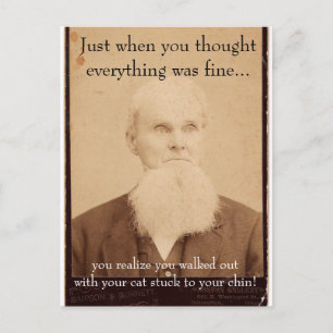 Oude Man Bad Hair Day Briefkaart