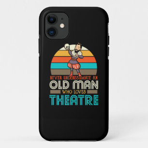 Oude Man die van theater houdt iPhone 11 Hoesje