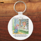 Oude Man en apotheker grappige offbeat Cartoon cad Sleutelhanger (Voorkant)