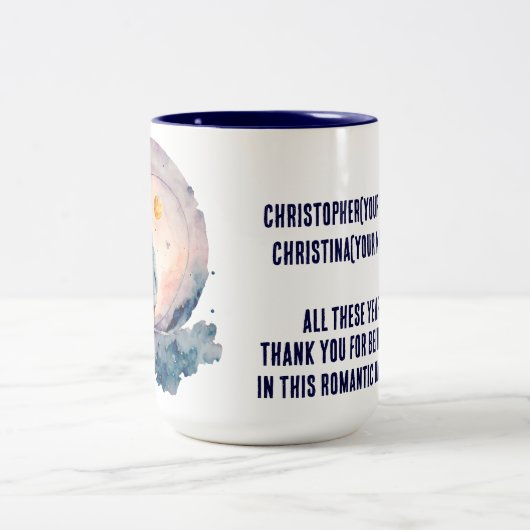 Oude man en vrouw Jubileum Mok Valentijnse (Center)