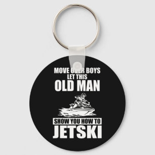 Oude man hoe jetski cool grappig jet-ski jetskiën sleutelhanger