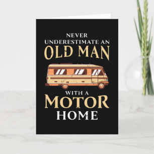 Oude man met een camper grappig RV-cadeau Kaart