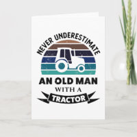 Oude man met tractor Grappig boerderijgeschenk voo