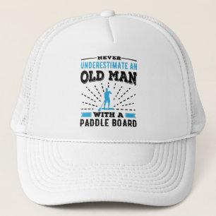 Oude Man Paddleboarding Cadeau Trucker Pet