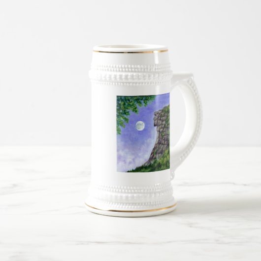 Oude Man van de berg New Hampshire Stein Bierpul (Voorkant rechts)