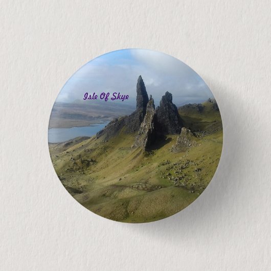 Oude Man Van Storr Eiland Skye Ronde Button 3,2 Cm (Voorkant)