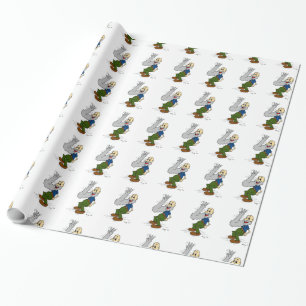 Oude Man-wandelpapier Cadeaupapier