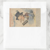 Oude Man was Ruw Ephemera Rechthoekige Sticker (Tas)