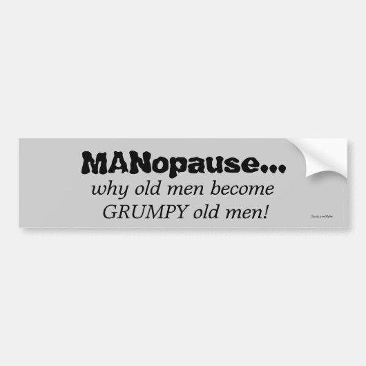 Oude Mannen Bumpersticker (Voorkant)