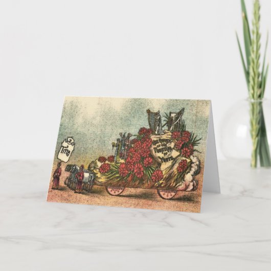 Oude Mardi Gras Float 1 Kaart (Voorkant)