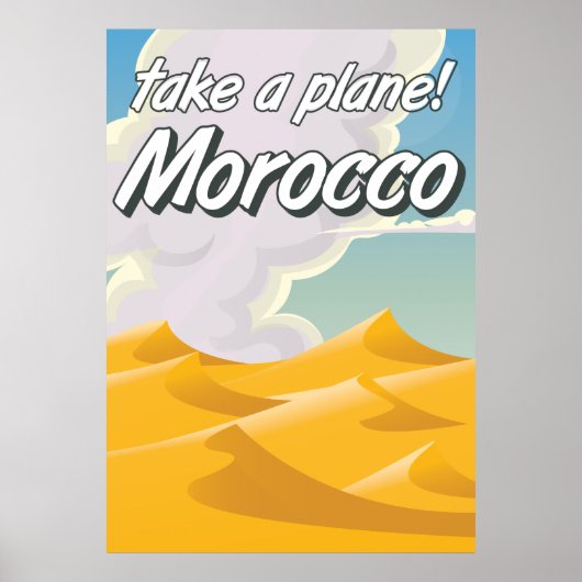 Oude Marokkaanse reisposter Poster (Voorkant)