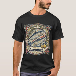 Oude Marokkaanse Sardineblik Retro Kustvis T-shirt