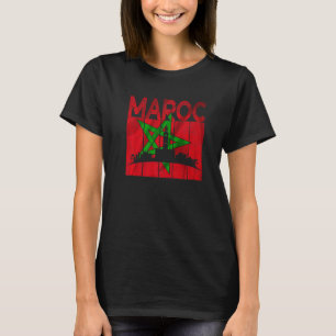 Oude Marokko Ik hou van Marokko Kaart Marokko Voe T-shirt