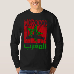 Oude Marokko Ik hou van Marokko Kaart Marokko Voe T-shirt