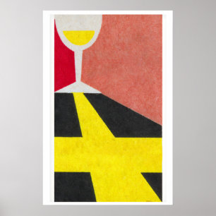 Oude Matchbox Wijnglas Print - Oost-Europa
