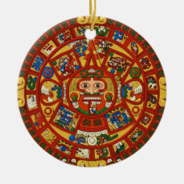 Oude Maya Azteekse symbool Keramisch Ornament