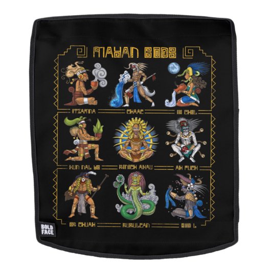 Oude Mayan Gods Rugtassen (Verwijderbaar gezicht)