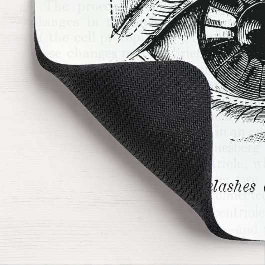 Oude medische tekening van het menselijk oog muismat (Hoek)